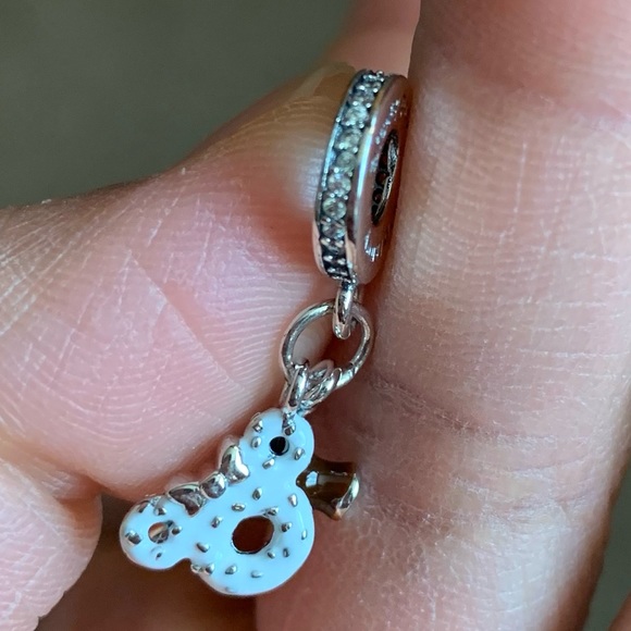 NWOT Disney Mickey Ice Cream and Donut Dangle Charm Sterling Silver 925 - Picture 4 of 7